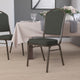 Brown Vinyl/Copper Vein Frame |#| Crown Back Stacking Banquet Chair in Brown Vinyl - Copper Vein Frame