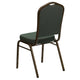 Brown Vinyl/Copper Vein Frame |#| Crown Back Stacking Banquet Chair in Brown Vinyl - Copper Vein Frame
