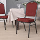 Navy Blue Patterned Fabric/Gold Vein Frame |#| Crown Back Stacking Banquet Chair in Navy Blue Patterned Fabric-Gold Vein Frame