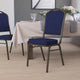 Green Patterned Fabric/Gold Vein Frame |#| Crown Back Stacking Banquet Chair in Green Patterned Fabric - Gold Vein Frame