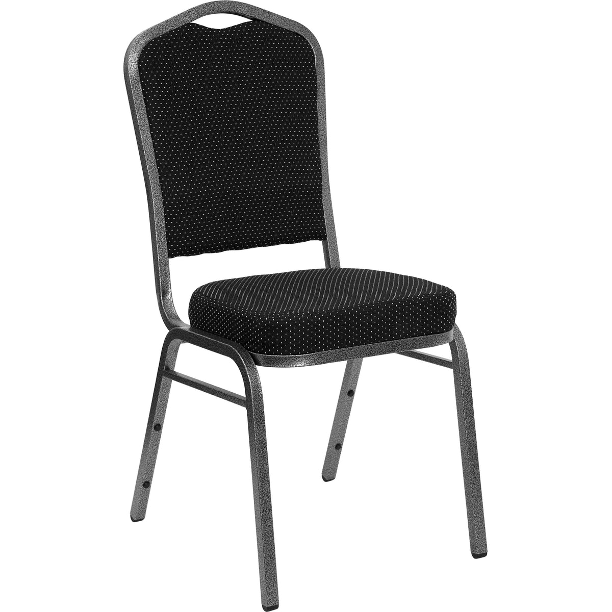Purple Fabric/Gold Vein Frame |#| Crown Back Stacking Banquet Chair in Purple Fabric - Gold Vein Frame