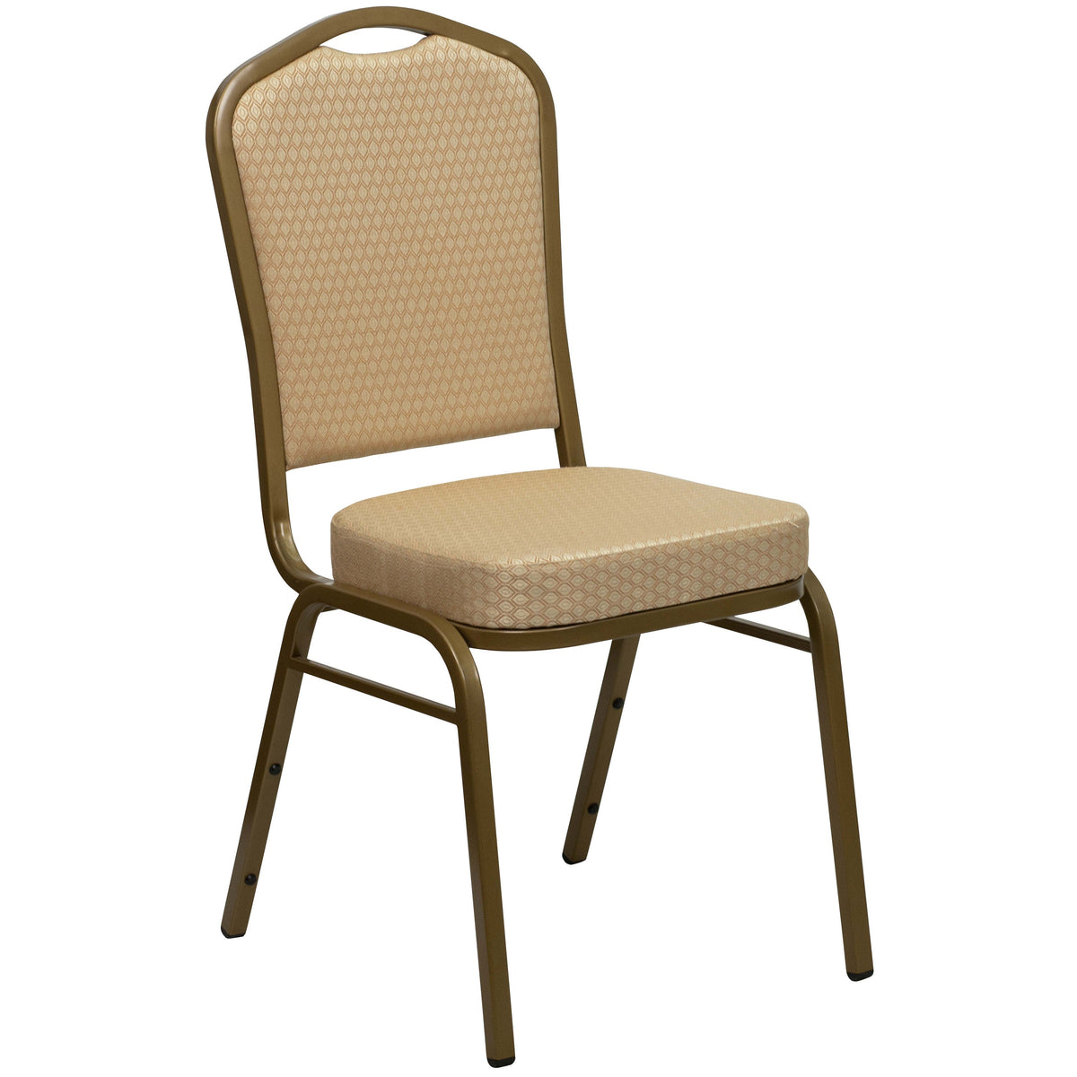 Burgundy Fabric/Gold Frame |#| Crown Back Stacking Banquet Chair in Burgundy Fabric - Gold Frame