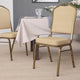 Burgundy Fabric/Gold Frame |#| Crown Back Stacking Banquet Chair in Burgundy Fabric - Gold Frame
