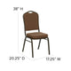 Green Fabric/Gold Vein Frame |#| Crown Back Stacking Banquet Chair in Green Fabric - Gold Vein Frame