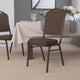 Black Vinyl/Silver Vein Frame |#| Crown Back Stacking Banquet Chair in Black Vinyl - Silver Vein Frame