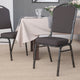 Beige Patterned Fabric/Gold Frame |#| Crown Back Stacking Banquet Chair in Beige Patterned Fabric - Gold Frame