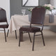 Black Patterned Fabric/Silver Vein Frame |#| Crown Back Stacking Banquet Chair in Black Patterned Fabric - Silver Vein Frame