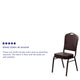 Black Patterned Fabric/Silver Vein Frame |#| Crown Back Stacking Banquet Chair in Black Patterned Fabric - Silver Vein Frame