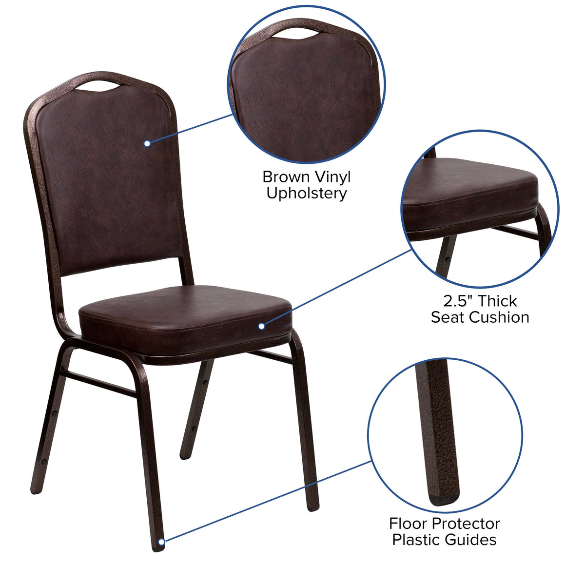 Black Patterned Fabric/Silver Vein Frame |#| Crown Back Stacking Banquet Chair in Black Patterned Fabric - Silver Vein Frame