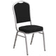 Brown Patterned Fabric/Copper Vein Frame |#| Crown Back Stacking Banquet Chair in Brown Patterned Fabric - Copper Vein Frame