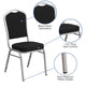 Black Fabric/Silver Frame |#| Crown Back Stacking Banquet Chair in Black Fabric - Silver Frame