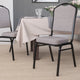 Black Dot Patterned Fabric/Silver Vein Frame |#| Crown Back Banquet Stack Chair in Black Dot Patterned Fabric - Silver Vein Frame
