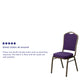 Navy Blue Dot Patterned Fabric/Gold Vein Frame |#| Crown Back Banquet Stack Chair in Navy Blue Dot Patterned Fabric-Gold Vein Frame