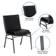 Black Vinyl |#| Heavy Duty Black Vinyl Stack Chair - Reception Furniture