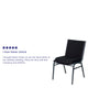 Black Patterned Fabric |#| Heavy Duty Black Dot Fabric Stack Chair - Reception Furniture