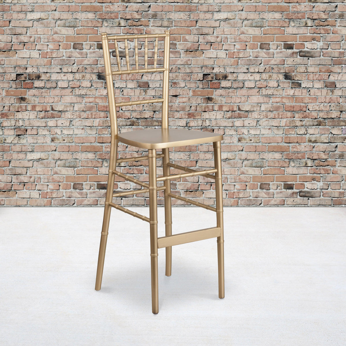 Gold Wood Chiavari Event and Hospitality Stacking Barstool