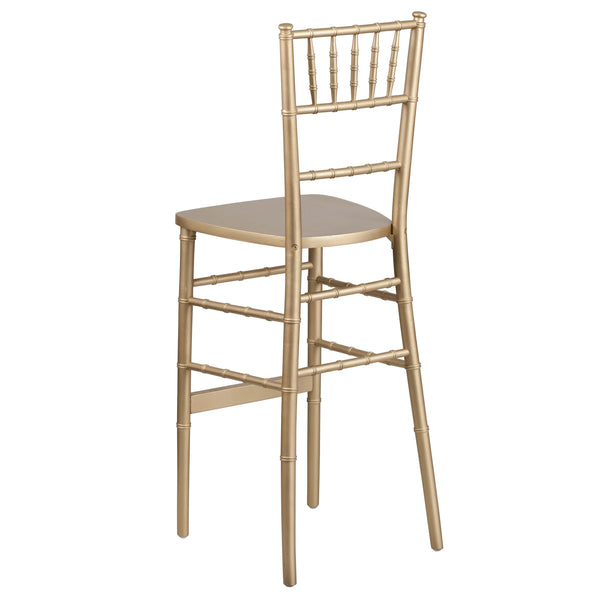 Gold Wood Chiavari Event and Hospitality Stacking Barstool