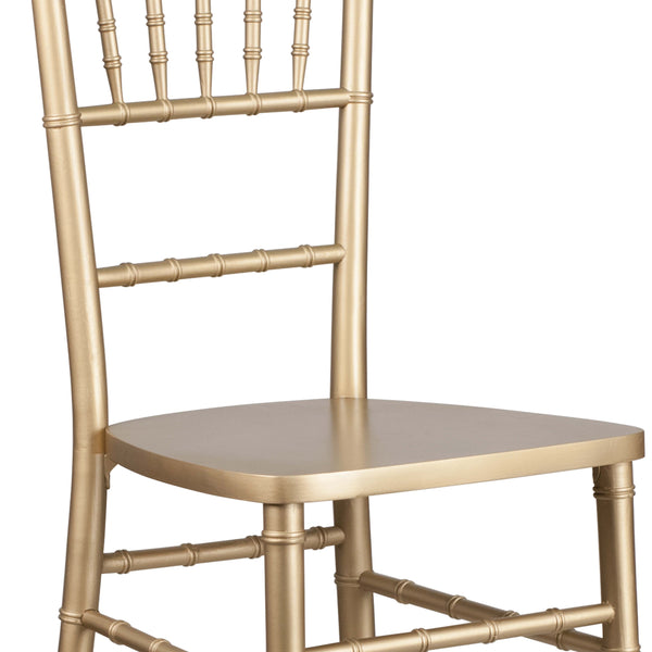 Gold Wood Chiavari Event and Hospitality Stacking Barstool