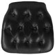 Black |#| Hard Black Tufted Vinyl Chiavari Chair Cushion - Event Accessories