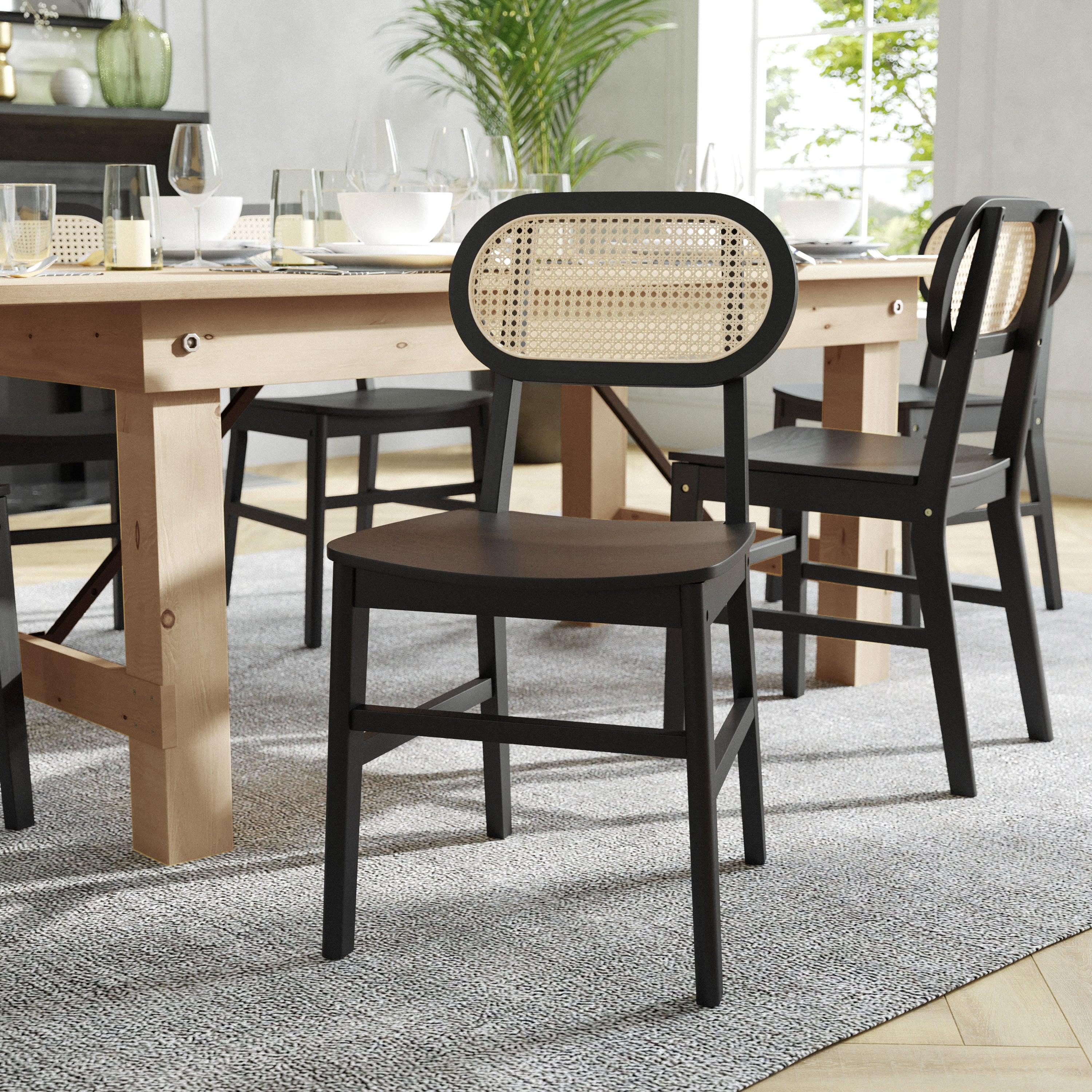 Rattan dining set black sale