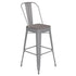 Kai Commercial Grade 30" High Metal Indoor-Outdoor Counter Height Stool with Removable Back and All-Weather Poly Resin Seat