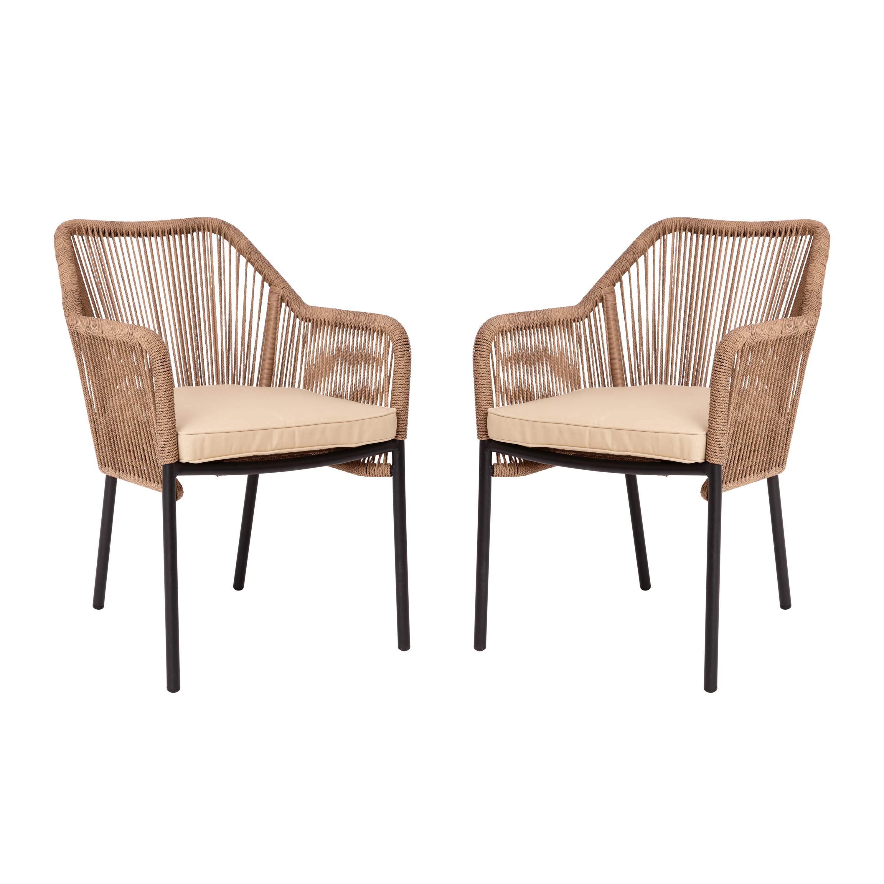 Set of 2 Patio Chairs 2 SDA AD892006 Stack Chairs 4 Less