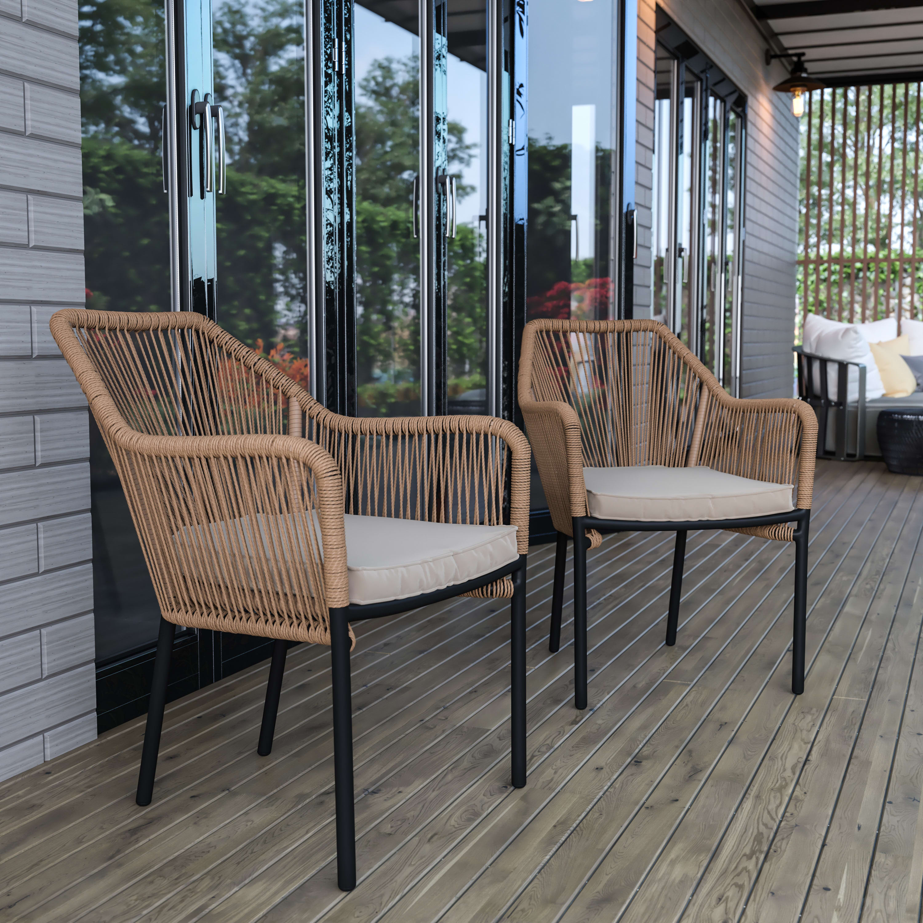 Ivory dining chair cushions deals