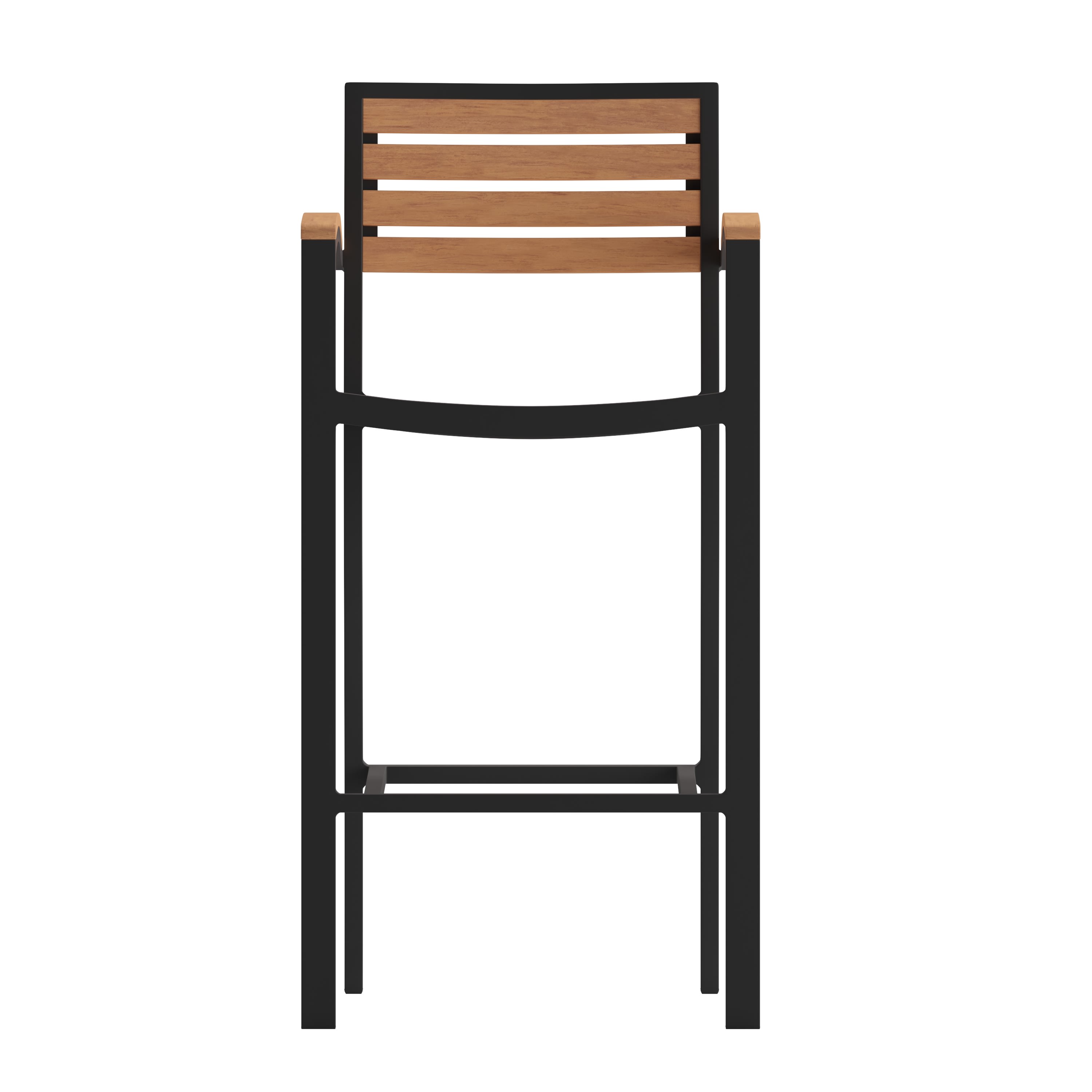 Patio Bar Stool with Arms XU DG HW6036B ARM Stack Chairs 4 Less