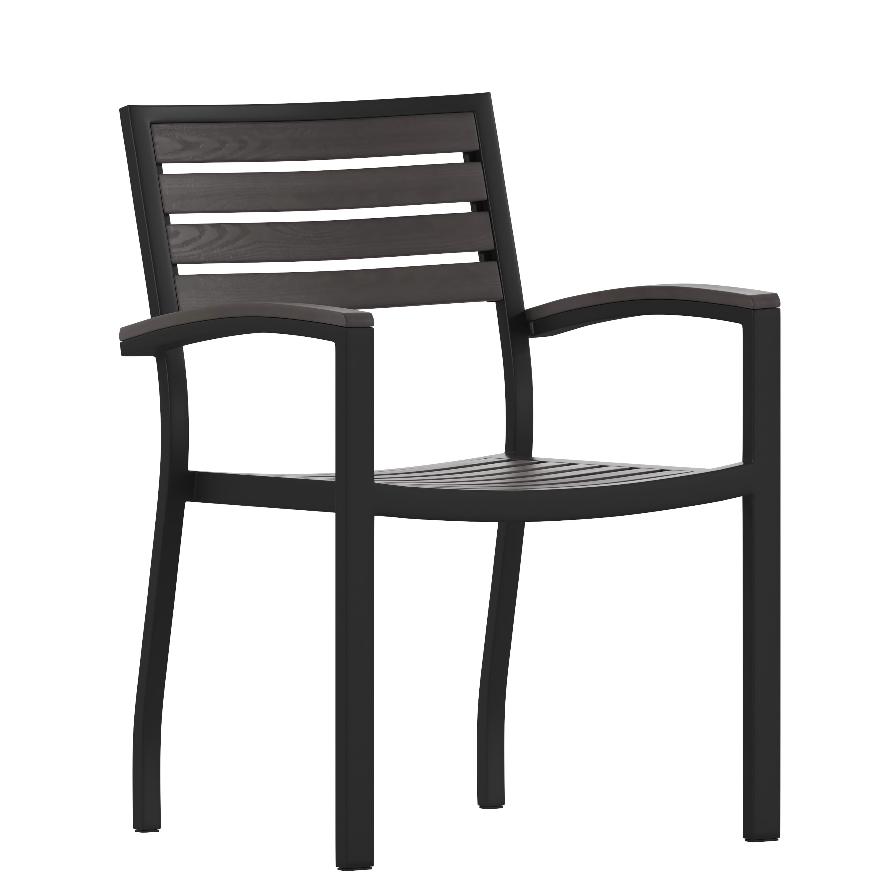 Faux Teak Patio Chairs XU DG HW6006 Stack Chairs 4 Less
