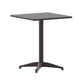 Bronze |#| Modern 23.5inch Square Glass Framed Glass Table with 2 Bronze Slat Back Chairs