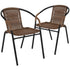 Lila 2 Pack Rattan Indoor-Outdoor Restaurant Stack Chair