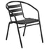 Lila Metal Restaurant Stack Chair with Aluminum Slats