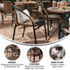 Medium Brown |#| Medium Rattan Indoor-Outdoor Restaurant Stack Chair with Curved Back