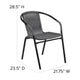 Gray |#| Gray Rattan Indoor-Outdoor Restaurant Stack Chair with Curved Back