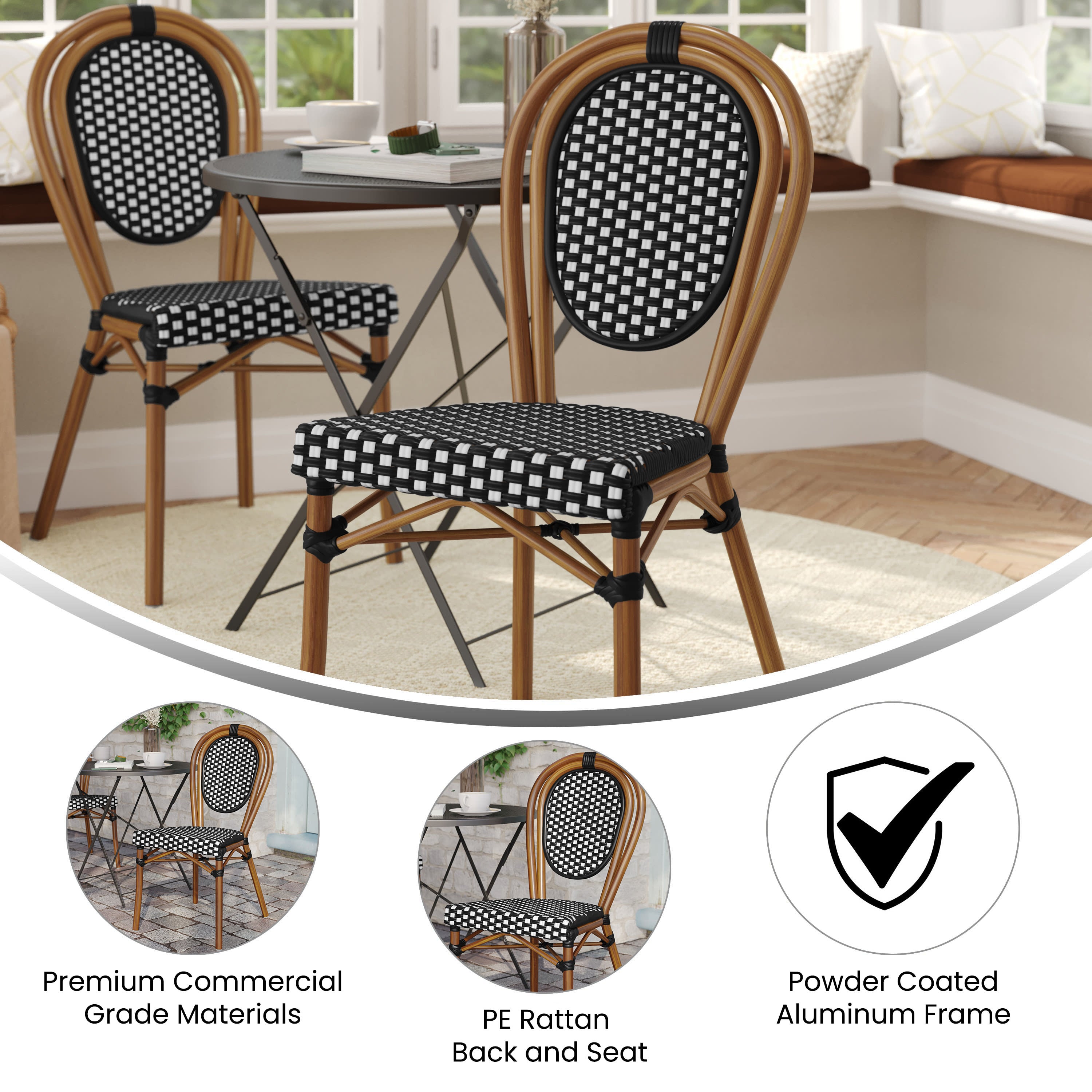Commercial french bistro chairs 2025