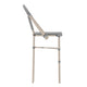 Black & White/Light Natural Frame |#| All-Weather Commercial Paris Stool with Light Natural Metal Frame-Black/White