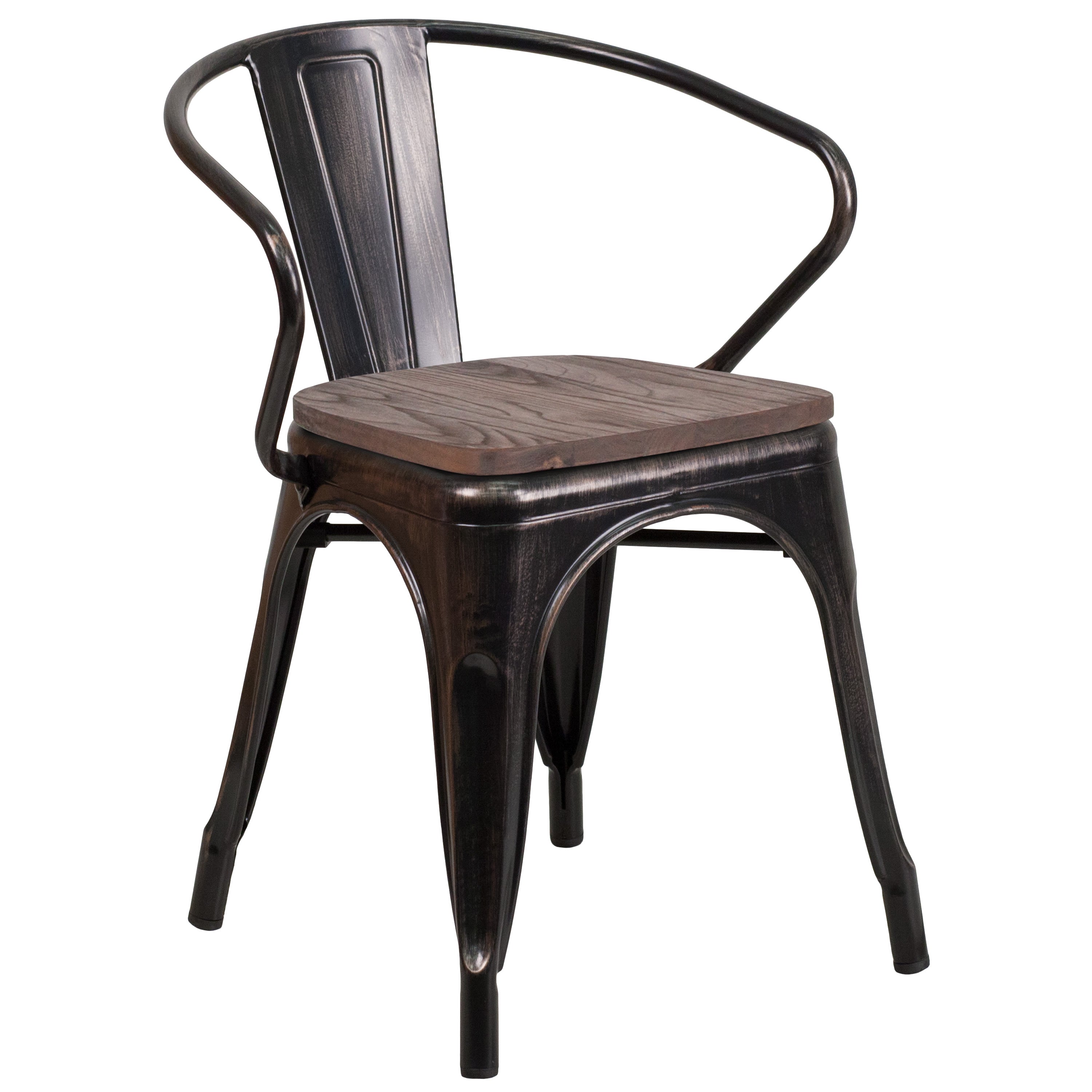 Metal Chair With Arms CH 31270 WD Stack Chairs 4 Less