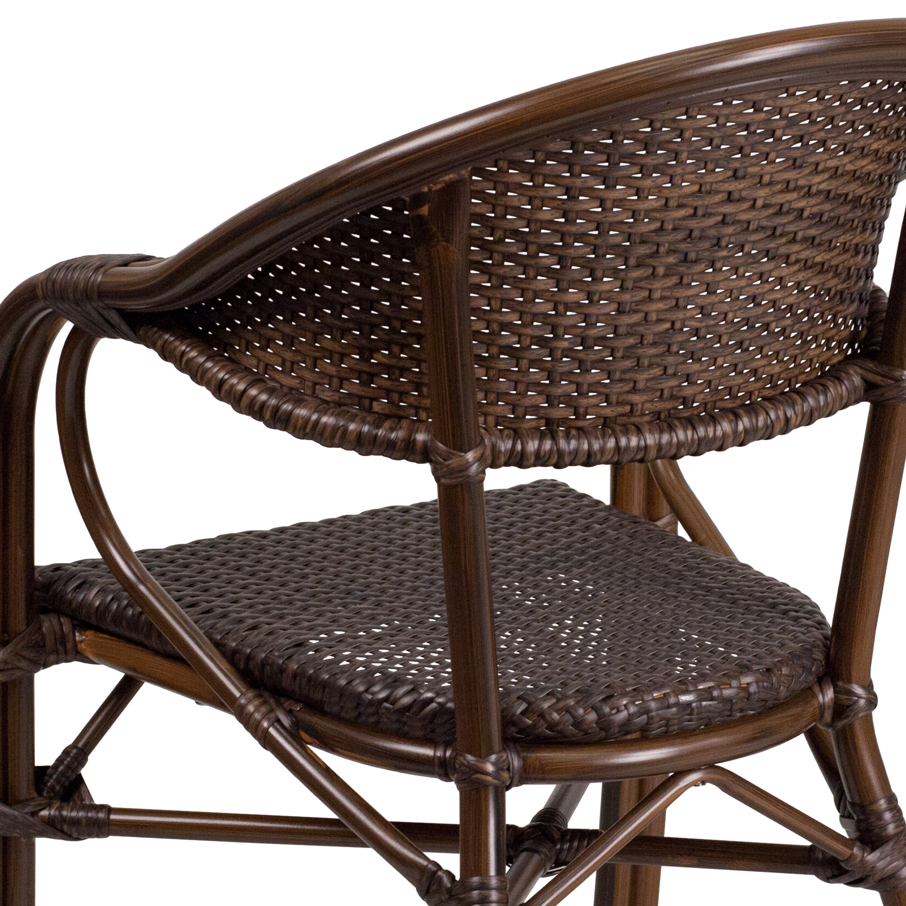 Rattan Chair Aluminum Frame SDA AD642003R Stack Chairs 4 Less