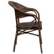Cocoa Rattan/Bamboo-Aluminum Frame |#| Cocoa Rattan Restaurant Patio Chair with Bamboo-Aluminum Frame