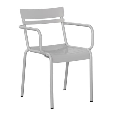 Nash Commercial Grade Steel Indoor-Outdoor Stackable Chair with 2 Slats and Arms - View 1