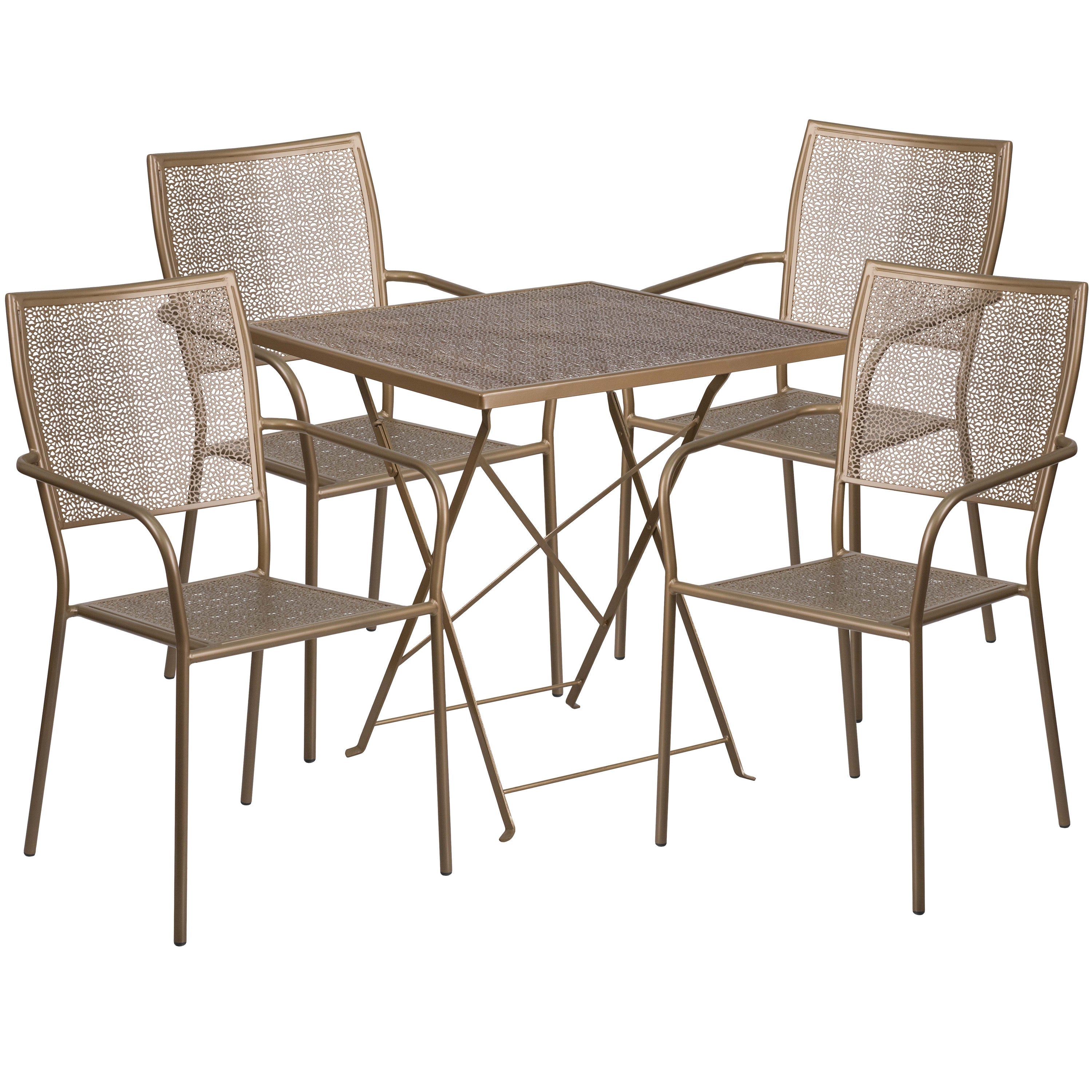 Fold up best sale patio set