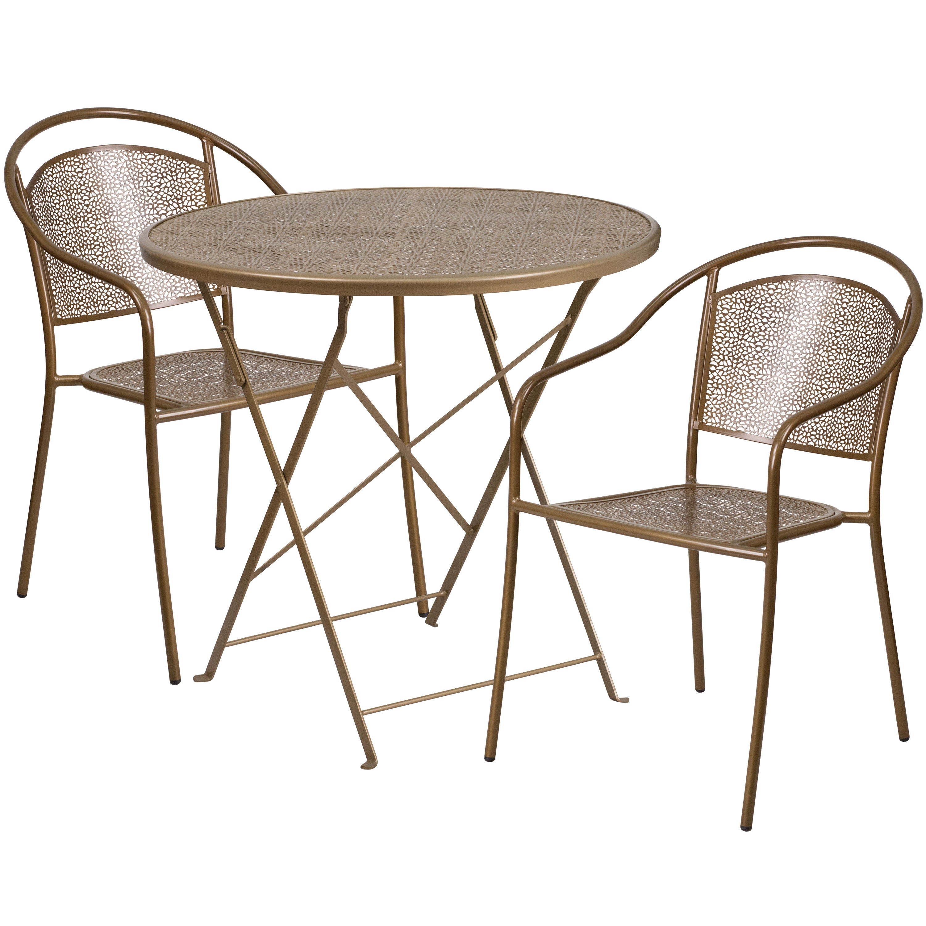 Collapsible patio hotsell table and chairs