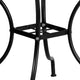 Black |#| 35.5inch Square Black Indoor-Outdoor Steel Patio Table Set w/ 4 Round Back Chairs