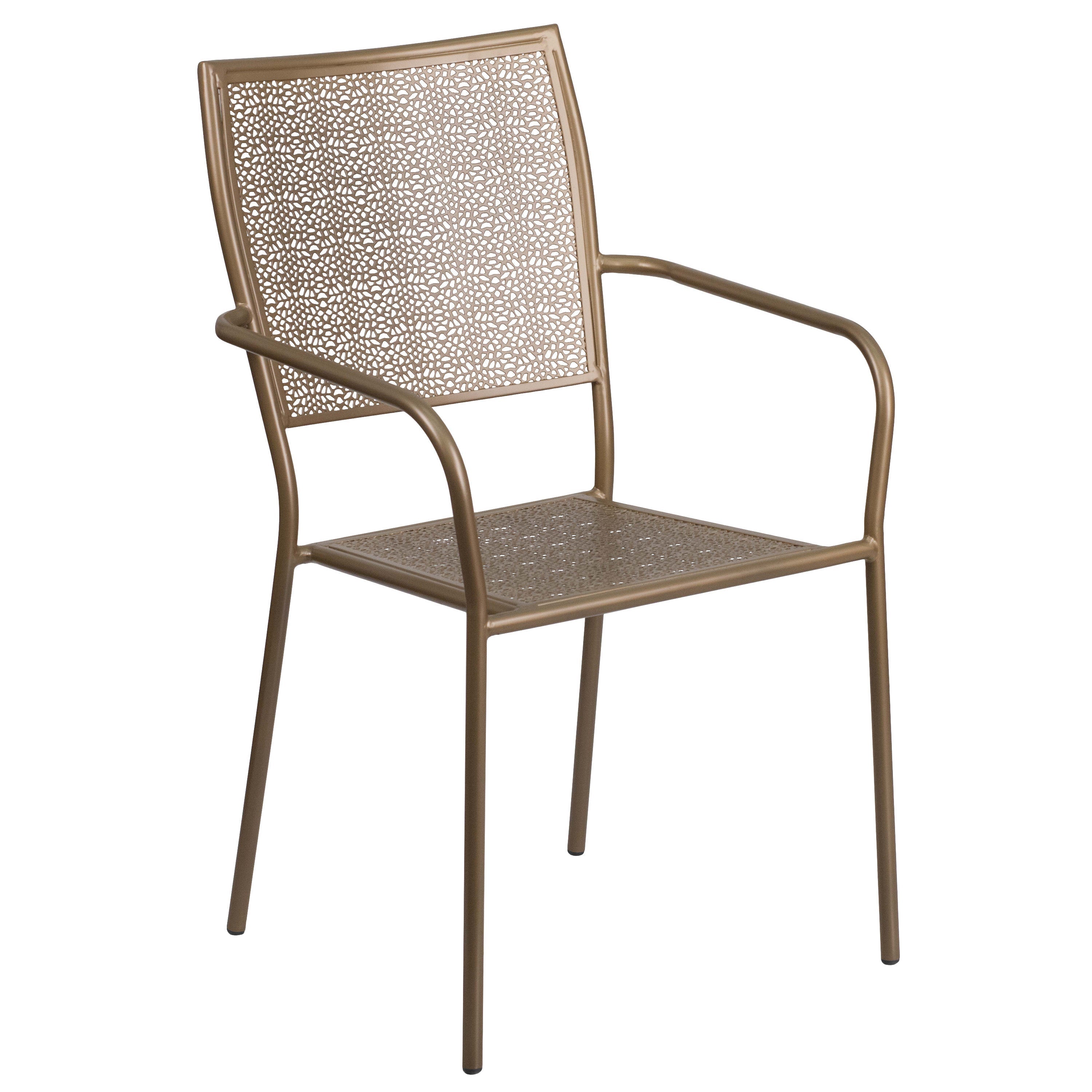 Patio Chair with Square Back CO 2 Stack Chairs 4 Less