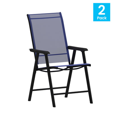 Paladin Outdoor Folding Patio Sling Chair (2 Pack)