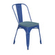 Blue/Teal-Blue |#| All-Weather Commercial Stack Chair & Poly Resin Seat - Blue/Teal-Blue