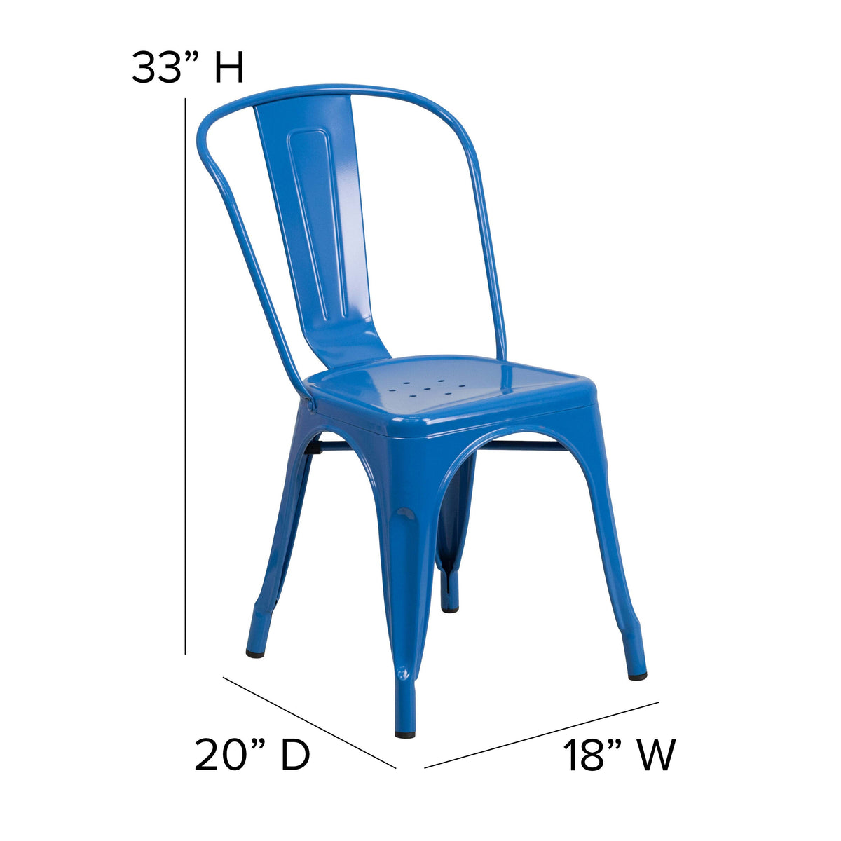 Blue/Teal-Blue |#| All-Weather Commercial Stack Chair & Poly Resin Seat - Blue/Teal-Blue