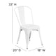 White/Mint Green |#| All-Weather Commercial Stack Chair & Poly Resin Seat - White/Mint