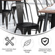 Black/Black |#| All-Weather Commercial Stack Chair & Poly Resin Seat - Black/Black