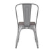 Silver/Gray |#| All-Weather Commercial Stack Chair & Poly Resin Seat - Silver/Gray